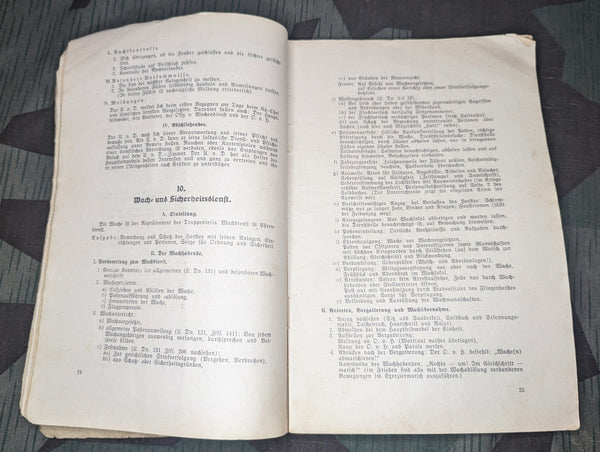 Unterrichts Themen Training for NCO's and Squad Leaders 1942