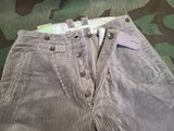 German Gray Corduroy Gray Plus Four Trousers (Small)