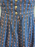 Blue and Pink Dirndl <br> (B-33" W-26")