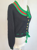 German Traditional Knit Sweater (Edelweiss Buttons)