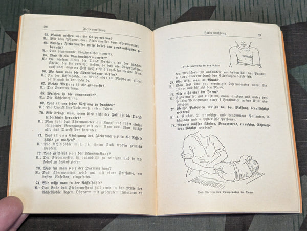 Wie Pflege Ich Kranke? First Aid Book 1940 3./Kr.Trsp.Abt. 572