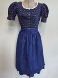 Blue and Pink Dirndl <br> (B-33" W-26")