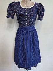 Blue and Pink Dirndl <br> (B-33" W-26")