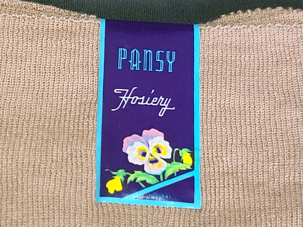 1941 Stockings Pansy Hosiery NOS (Size 10 1/2)