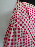 Red and White Gingham Dress <br> (B-41" W-32" H-40")