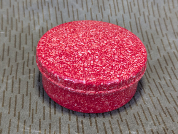 East German Red Speckled Butter Dish