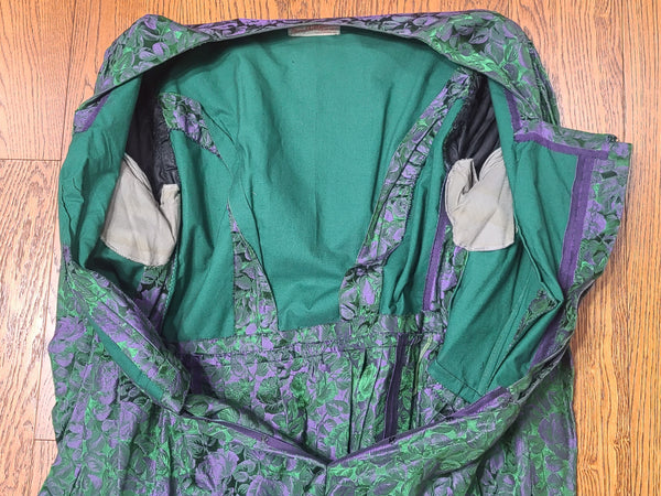 Green and Purple Dirndl <br> (B-40" W-34" H-50")