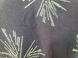 Plus Size Black Rayon Firework Print Dress <br> (B-57" W-49" H-62")