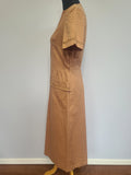 Brown Zipper Front Dress <br> (B-40" W-31.5" H-40")