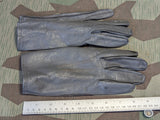 Gray Leather "Officer's" Gloves Size 8 1/2