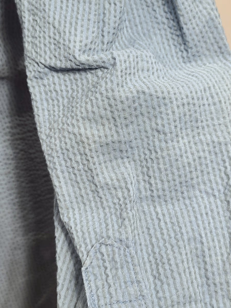 American Red Cross Blue Seersucker Dress and Hat <br> (B-42" W-36" H-41")