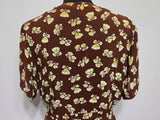 Brown Peplum Dress <br> (B-43" W-34" H-39")