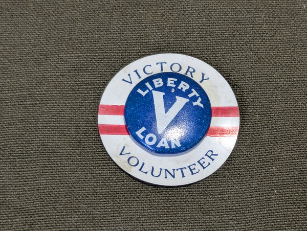 Victory Volunteer Liberty Loan Pin on Card