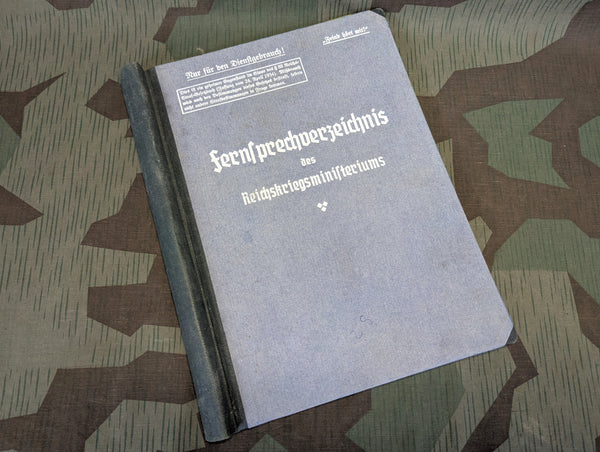 Folder For Fernsprechverzeichnis From the Reichsministeriums