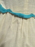 Yellow Lanz Dress with Scalloped Trim <br> (B-32" W-26"" H-39")