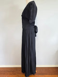 German Black Gown Long Evening Dress <br> (B-36" W-30" H-42")
