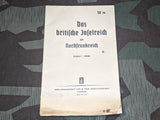 1941 British Islands and Northern France Map (Kriegshäfen u. Festungen)