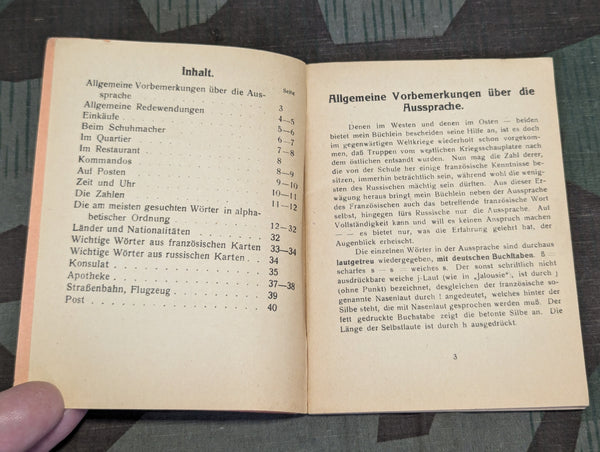 German - French - Russian Phase Book
