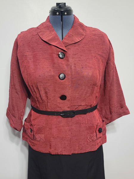 Red Jacket and Black Skirt Outfit <br> (B-46" W-36" H-43")