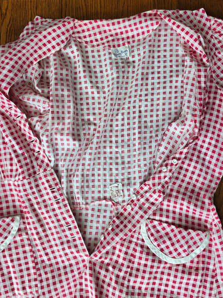 Red and White Gingham Dress <br> (B-41" W-32" H-40")