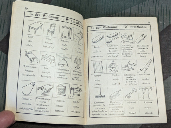 Original German-Polish Dictionary w/ Pictures