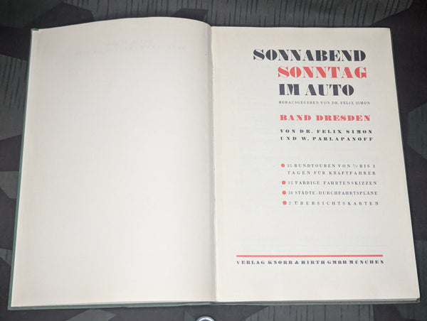 Sonnabend Sonntag in Auto Dresden Touring Book 1935