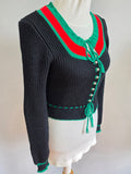 German Traditional Knit Cardigan Sweater (Same Style as BDM) Small/Medium