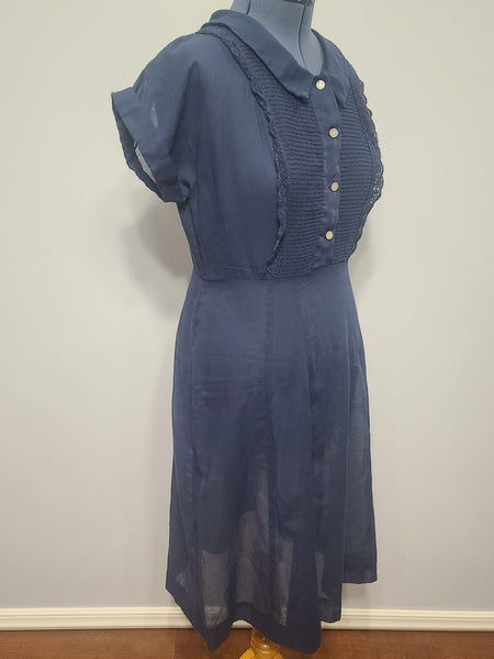 Dark Blue Lightweight Dress <br> (B-42" W-34" H-45")
