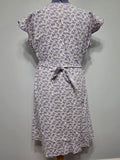 Purple Flower Print Dress <br> (50" Bust)