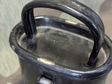 Black Enamel Food Container with Handle Sfinx