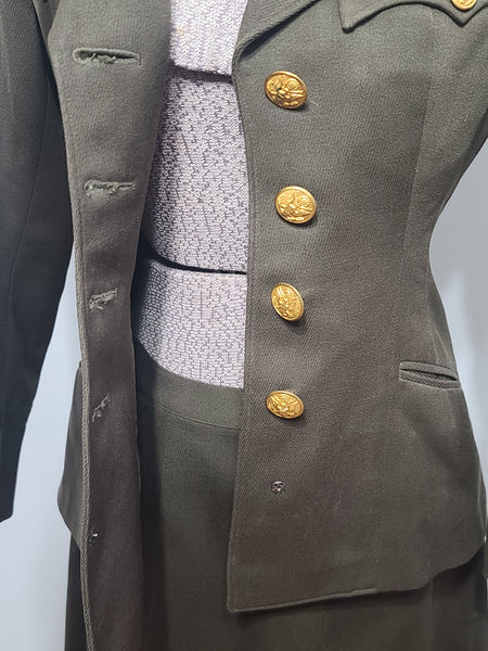 WAC Officer Uniform Jacket and Skirt <br> (B-32" W-26" H-35")