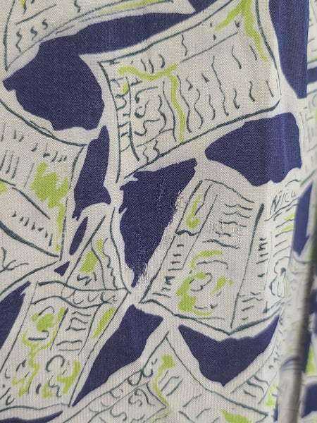 Newspaper Novelty Print Dress (as-is) <br> (B-34" W.25.5" H-34")