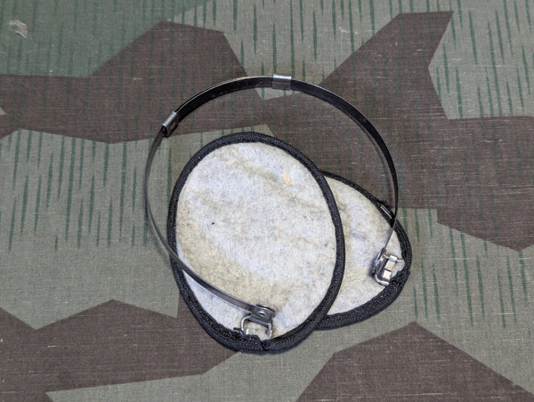 Original German Folding Earmuffs White/Black
