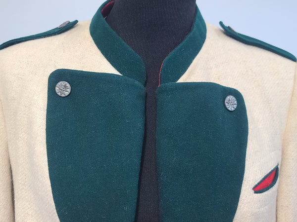 Off-White Trachten Jacket Edelweiss Buttons (40" Chest)