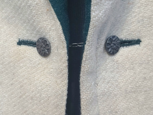 Off-White Trachten Jacket Edelweiss Buttons (40" Chest)
