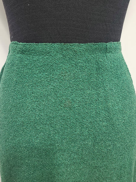 Green Knit Top and Skirt Set <br> (B-36" W-26" H-36")