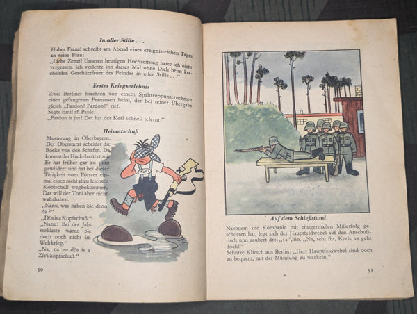 Hier Lacht Der Soldat Soldiers Humor Jokes and Sketch Book AS-IS