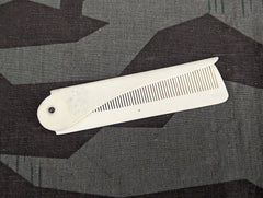 White Folding Celluloid Pocket Comb