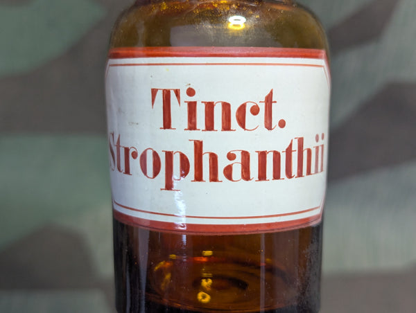 Tinct. Strophanthii German Glass & Enamel Apothecary Bottle