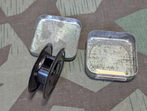 Original Olympia Typewriter Ribbon Tin and Empty Spool