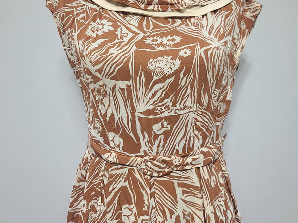 Harvest Print Dress <br> (B-36" W-30")