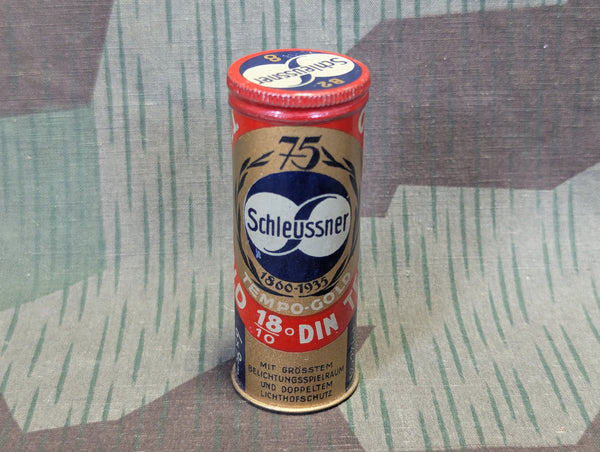 1935 Schleussner Tempo Gold Film Canister