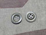 Original Feldgrau Shirt Buttons Dished Metal 14mm 4 Hole