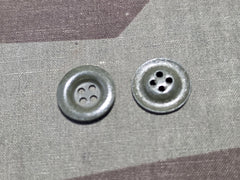 Original Feldgrau Shirt Buttons Dished Metal 14mm 4 Hole