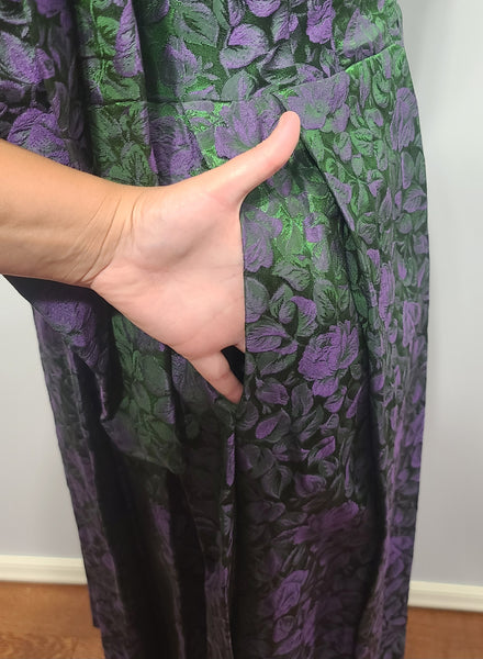 Green and Purple Dirndl <br> (B-40" W-34" H-50")