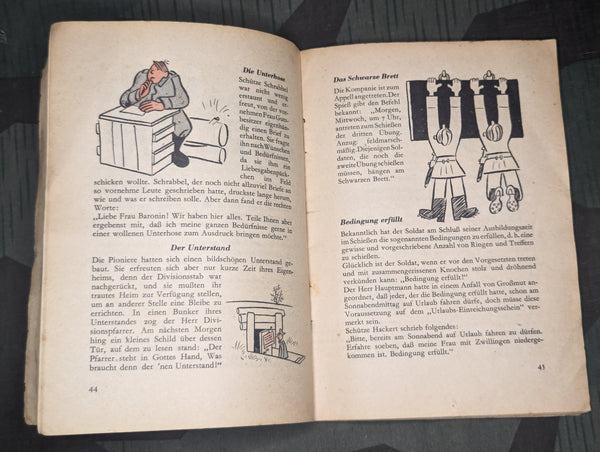 Hier Lacht Der Soldat Soldiers Humor Jokes and Sketch Book AS-IS