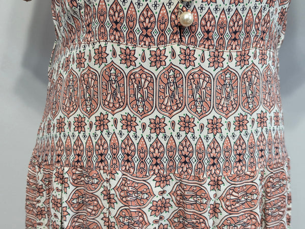 Pink Buddha Stained Glass Novelty Print Dress <br> (B-39" W-30" H-38")