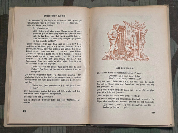 Es brummt im Karton! Soldier's Humor Book 1942 (AS-IS) Gift from Generalmajor Deutsch