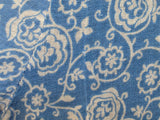 Blue White Print Dress with Red Accents <br> (B-38" W-32" H-41")