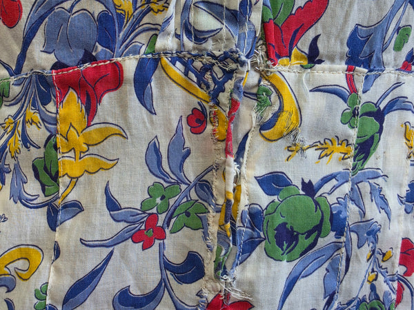 Brightly Colored Flower Print Dress <br> (B-38" W-28" H-33")